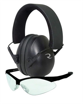 Picture of RADIANS LOWSET COMBO BLACK EM NRR21 LOW PROFILE COMPACT FOLDING WITH OUTBACK BLACK CLEAR GLASSES RAILS0100CKCS