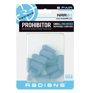 Picture of Radians Radians Prohibitor Small Foam Earplugs 6 pr. FP74BBP6