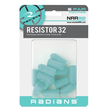 Picture of RADIAN UNCORDED 6 PAIR OF EAR PLUGS BLISTER PACK AQUA COLOR FP70ABP6