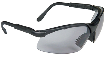 Picture of RADIANS REVELATION SAFETY GLASSES RATCHETING & TELESCOPING TEMPLES BLACK/DARK SMOKE RAIRV0120CS