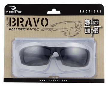 Picture of RADIANS SHOOTING GLASSES MATTE BLACK/SMOKE RUBBER TEMPLE GRIPS ADJUSTABLE RUBBER NOSEPIECE RAICSB1002BX