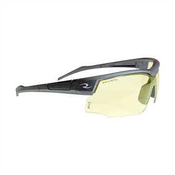 Picture of Radians Skybow Glasses, Ballistic Rated, Flexible Temple Tips, Rubberized Nosepiece, Single Lens, Grey/Yellow SB01Y0CS