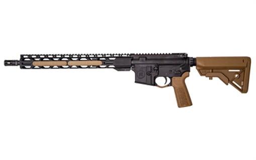 Picture of Radical Firearms RF-15, Semi-Automatic, AR, 300 Blackout, 16" Barrel, 1:8" Twist, 15" RPR MLOK Handguard, Anodized Finish, Black, Coyote Brown B5 Pistol Grip and B5 Stock, 1 Magazine, 30 Rounds FR16-300HBAR-15RPR-CB