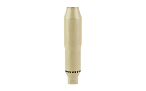 Picture of Radical Defense 50FVS, Suppressor, 50 BMG, 1.125-12LH Direct Thread, 2.5" Diameter, 3D Printed Haynes 282 Alloy Construction, I/R Non Reflective Coating Finish, Flat Dark Earth 50FVS-FDE