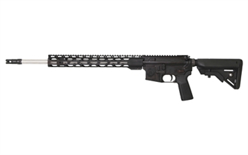 Picture of Radical Firearms RF-15, Semi-automatic, 6.5 Grendel, 20" Stainless Steel Match Barrel, Rifle Length Gas System, Medium Contour Barrel, 1:9 Twist, B5 Stock, B5 Grip, 15" RPR M-LOK Handguard, Pepper Pot Brake, 1 Magazine, 15Rd, Black RF00100