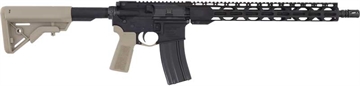 Picture of Radical Firearms RF-15, Semi-Automatic, AR, 223 Remington/556NATO, 16" Barrel, 1:7" Twist, 15" RPR MLOK Handguard, Anodized Finish, Black, Flat Dark Earth B5 Pistol Grip and B5 Stock, 1 Magazine, 30 Rounds FR16-5.56SOC-15RPR-FDE