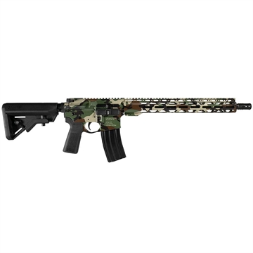 Picture of Radical Firearms "Woodland Camo" Mil-Spec NATO Rifle 5.56mm 30rd Magazine(30) 16" Barrel Adjustable Stock FR16556SOC15RPR MODM1AR
