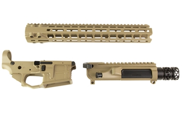 Picture of Radian Weapons AX556, Billet Upper/Lower Set, Semi-Automatic, 556 NATO/223 Remington, Ambidextrous, Cerakote Finish, Flat Dark Earth, Includes Radian Talon Ambidextrous Safety, Hammer Pin, 14" MLOK Handguard R0414