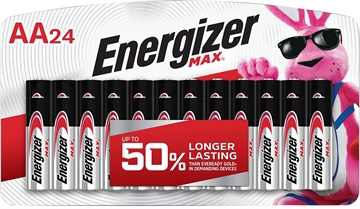 Picture of Energizer AA Max Silver 1.5V Alkaline, Qty (24) Single Pack E91BP24V1