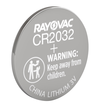 Picture of Rayovac CR2032 Lithium Coin Cell Silver 3.0 Volts 225 mAh KECR20321