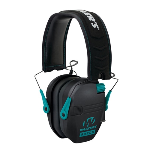 Picture of GSM WALKER'S RAZOR SLIM ELECTRONIC MUFF BLACK/TEAL ACCENTS ( 4 PER CASE ) GWP-RSEM-TL