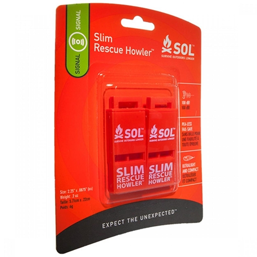Picture of Ready Brands Survive Outdoors Longer Slim Rescue Howler Whistle Pack 2/ct 0140-0010
