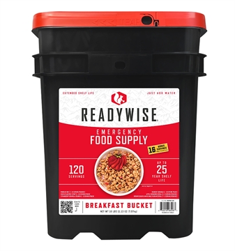 Picture of Wise Foods RW10121 Emergency Supplies Breakfast Bucket 120 Servings RW10121 RW01-121