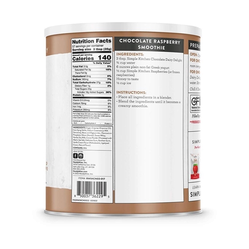 Picture of Readywise Chocolate Dairy Delight #10 57 Serving RWSKCN03-017