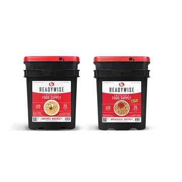 Picture of Readywise Long Term Emergency Food Supply with Breakfast Bucket and Entree Bucket 240 Servings RW40-40240
