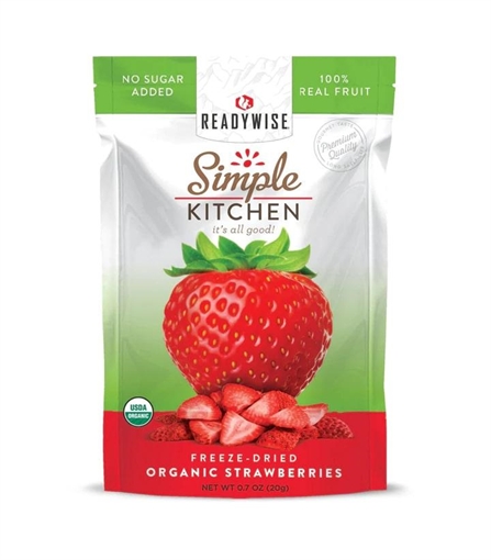 Picture of Readywise Organic FD Strawberries 0.7 oz RWSK05-014