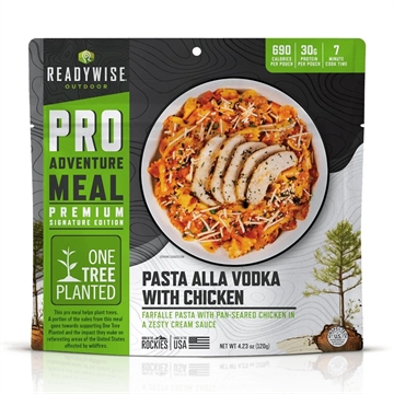 Picture of ReadyWise Outdoor Pro Meal Farfalle Alla Vodka with Chicken Single Pouch RW03-196