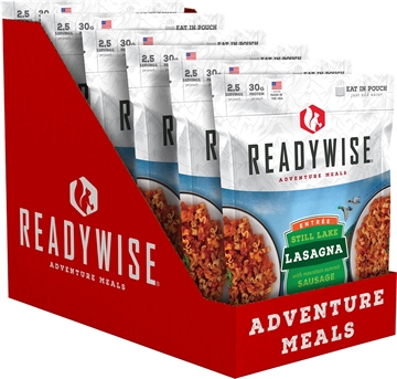 Picture of ReadyWise Lasagna w/Sausage Freeze Dried Entrees 2.5 Servings In A Resealable Pouch, 6 Per Case RW05005