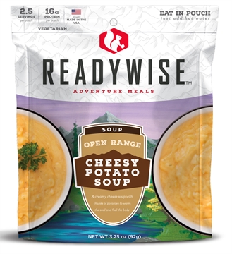 Picture of ReadyWise Outdoor Food Kit Open Range Cheesy Potato Soup 2.5 Servings In A Resealable Pouch, 6 Per Case RW05010