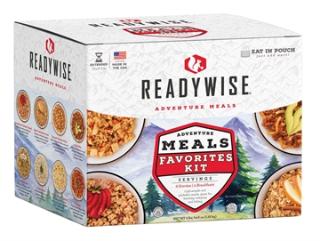 Picture of ReadyWise Outdoor Food Kit Meal Favorites Kit 9 Servings Includes 6 Entrees and 3 Breakfasts RW05913