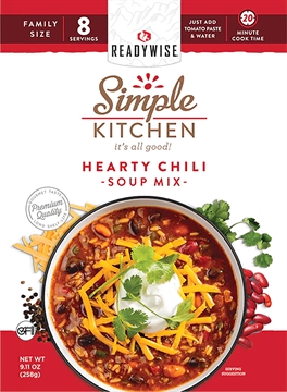 Picture of ReadyWise Simple Kitchen Hearty Chili 8 Servings Per Pouch, 6 Per Case RWSK05064
