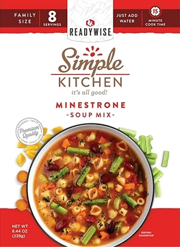 Picture of ReadyWise Simple Kitchen Minestrone Soup 8 Servings Per Pouch, 6 Per Case RWSK05065