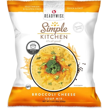 Picture of Readywise Simple Kitchen Broccoli Cheese Soup Single Pouch 17 Servings RWSK02-060