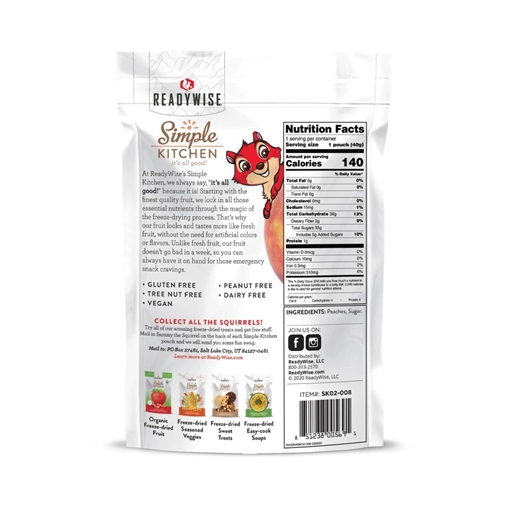 Picture of Readywise Simple Kitchen Peaches 1.4 oz RWSK05-008