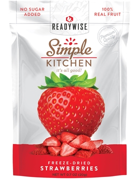 Picture of ReadyWise Simple Kitchen Freeze Dried Fruit Strawberry 1 Serving Pouch 6 Per Case SK05006