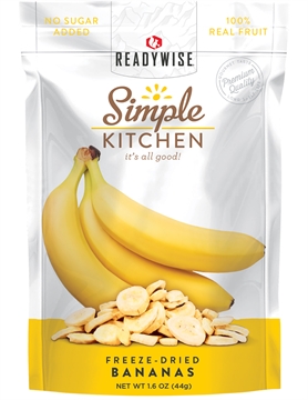 Picture of ReadyWise Simple Kitchen Freeze Dried Fruit Bananas 1 Serving Pouch 6 Per Case SK05007