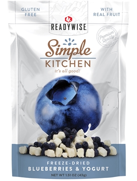 Picture of ReadyWise Simple Kitchen Freeze Dried Fruit Blueberries & Yogurt 1 Serving Pouch 6 Per Case SK05912