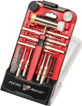 Picture of Real Avid Punch Set, Accu-Punch Hammer & Punch Set, Includes Brass/ Nylon Hammer, Steel Punch Sizes 5/64", 1/8", 5/32", 3/16", 7/32", 1/16", 3/32", 9/64", 5/16", 1/4", 9/32" AVHPS