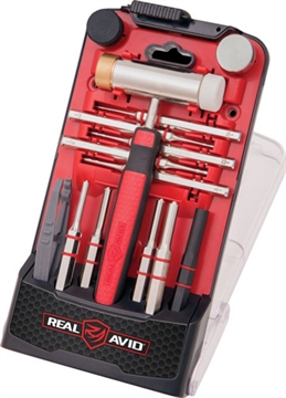 Picture of Real Avid Accu-Punch Hammer & Roll Pin Punch Set, Hammer, Pin Alignment Tool, Roll Pins and Resin Punch In A Stand-Up Case AVHPS-RP