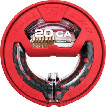 Picture of Real Avid Bore Boss, Ultra-Compact Bore Cleaning System, Fits 20Ga Firearms, Dual Action Cable, Integrated Phosphor Bronze Brush/Braided Mop, Flex-Case Handle, Self-Storing AVBB20G