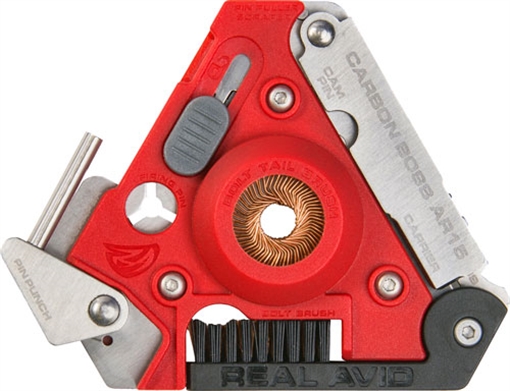 Picture of Real Avid Multi-Tool, Carbon Boss AR15, 16 Precision Tools, Scrapers/Brushes, BCG Carbon Removal, Includes Nylon Sheath AVCARBAR15