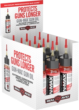 Picture of REAL AVID GUN MAX GUN OIL 1 OZ. BOTTLE 12PC. DISPLAY AVGMGO1L-PDQ