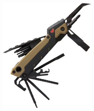Picture of Real Avid Gun Tool Pro AR15, Multi-Tool, Optimized for the AR15, Flat Dark Earth/ Black Finish, Plain Edge Blade, Stainless Steel Construction, Includes FDE Nylon Sheath AVGTPROAR