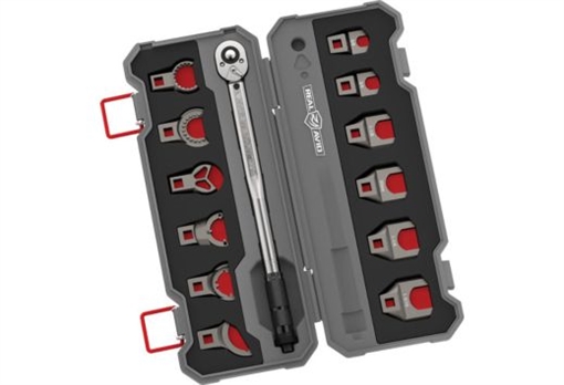 Picture of Real Avid Master -Fit 13 Piece Crowfoot Wrench Set Gray/Red AR-Platform Heavy Duty Torque Wrench Handle 13 Pieces AVMF13WS