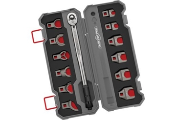 Picture of Real Avid Master -Fit 13 Piece Crowfoot Wrench Set Gray/Red AR-Platform Heavy Duty Torque Wrench Handle 13 Pieces AVMF13WS