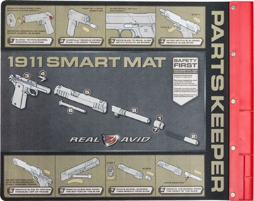 Picture of Real Avid Mat, Smart 1911 Cleaning Mat, Parts Keeper Tray, Magnetic Compartment, Oil/Solvent Resistant Coating, 19" x 16" AV1911SM