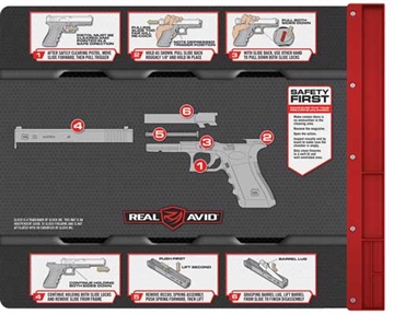 Picture of Real Avid Smart Mat Cleaning Mat Black/Gray Non-Slip Rubber 19" x 16" Glock Parts Diagram Illustration AVGLOCKSM