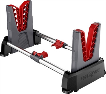 Picture of Real Avid Speed Stand Fold and Go, Folding Long Gun Stand, Gray with Red Rubber Inserts AVSSFG