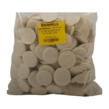 Picture of Brownells HEAVY DUTY COTTON ROUND PATCHES,1.125''/.25-.284 CAL, 1000 PK NONE