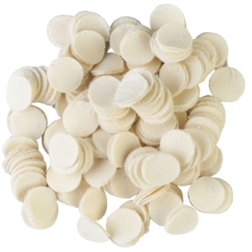 Picture of Brownells HEAVY DUTY COTTON ROUND PATCHES, .875''/.22-.25 CAL, 100 PACK NONE