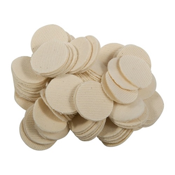Picture of Brownells HEAVY DUTY COTTON ROUND PATCHES, 1.25''/.30-.35 CAL 100 PACK NONE