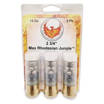 Picture of Reaper Defense Exotic Ammo Rhodesian Jungle Shotshells 12 ga 2-3/4" 1150 fps  #4/#2/00 3/ct PR-RHODESIAN JUNGLE