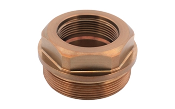 Picture of Rearden Atlas Thread Adapter, Compatible with All Rearden Muzzle Devices, For Suppressors with Inside Diameter Threading Bravo 1.375-24, Heat Treat Finish, Gold 10255
