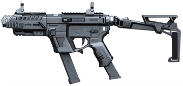 Picture of Recover Tactical P-IX+Basic PG9 Folding Brace Metal Front Guard Black PIXPBFBR01