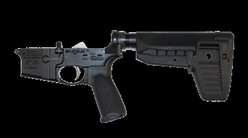 Picture of Bravo Company USA Lower Receiver Group w/ MK2 Receiver Extension & Stock Mod 1 SOPMOD LRG-RMS-STK-MOD-1-SPMD-BLK