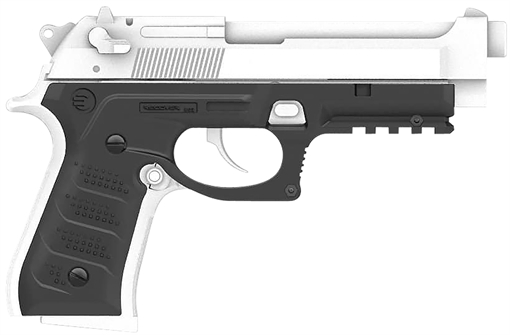 Picture of Recover Tactical BC2-01 Grip & Rail System Black Polymer Picatinny for Most Beretta 92 & M9 Models BC201